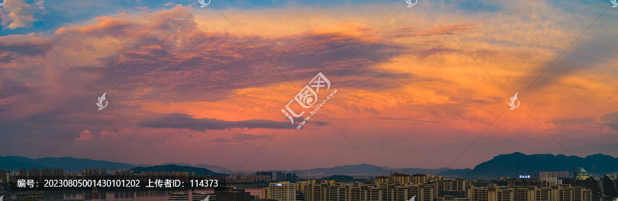 城市夕阳美景