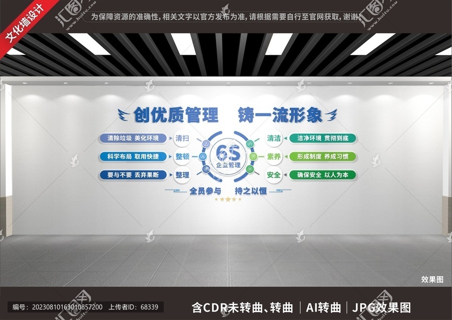 6S企业管理文化墙