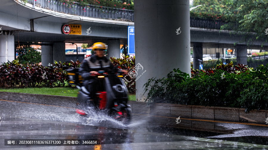 风雨无阻城市骑手