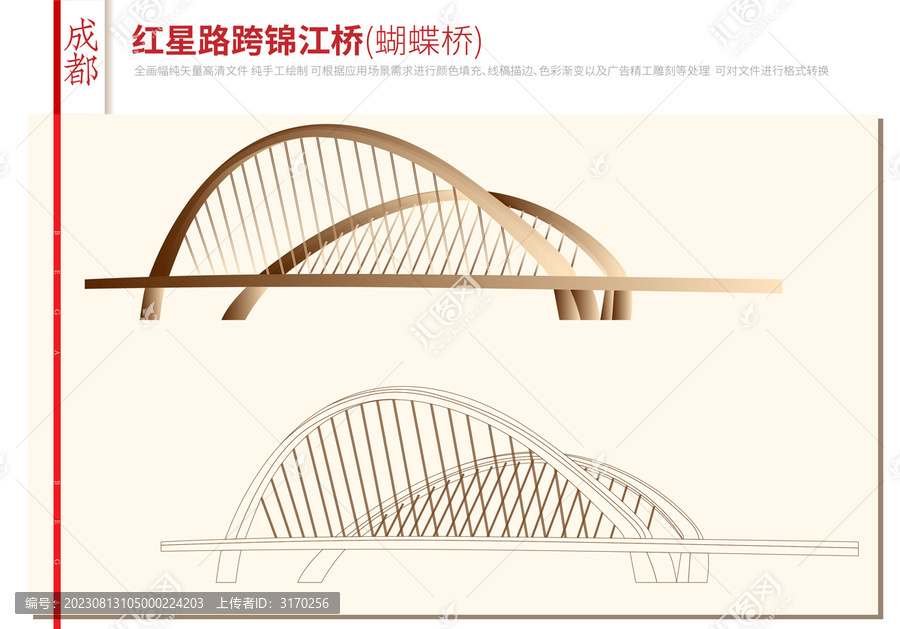 成都红星路跨锦江桥蝴蝶桥