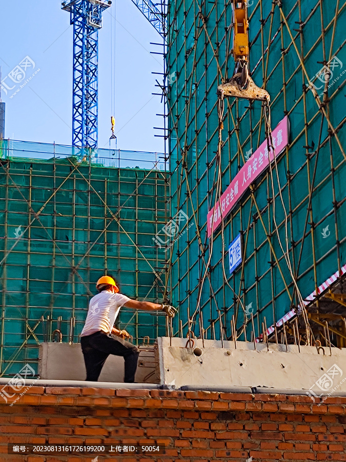 建筑工人建筑工地在建工程