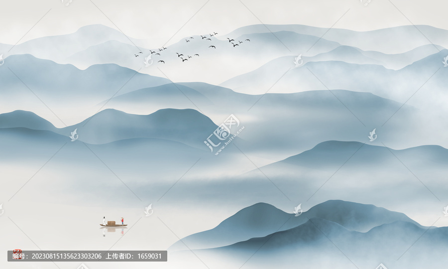 新中式山水画