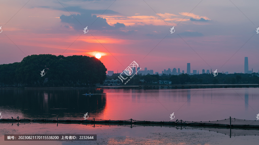 武汉东湖日落景观