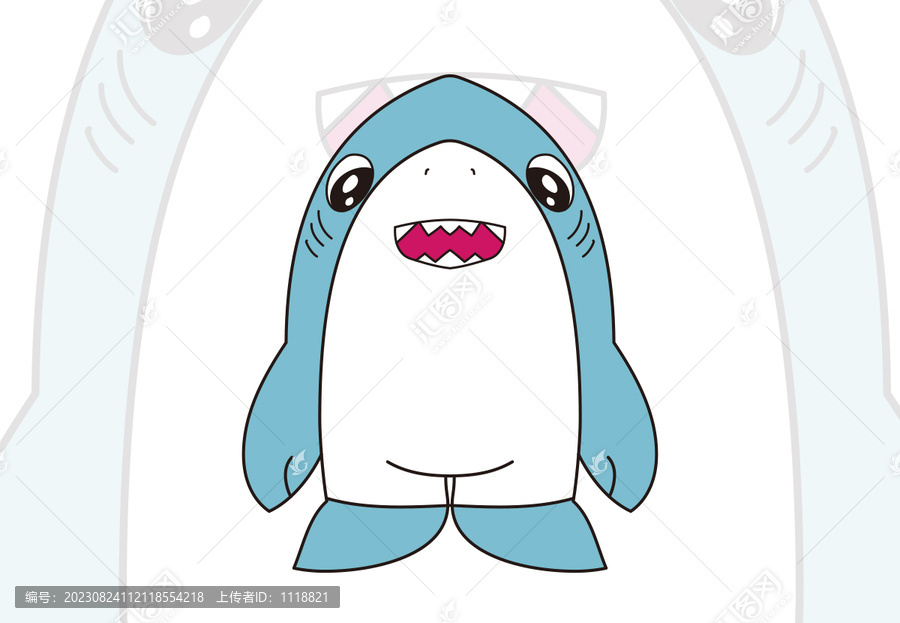 鲨鱼动物卡通公司IP形象