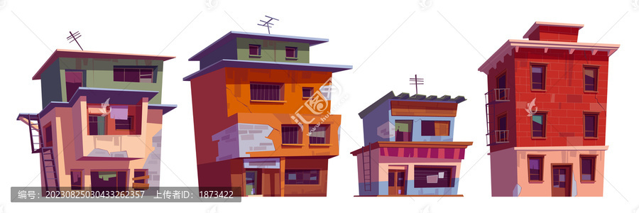 小区建筑物造型插图