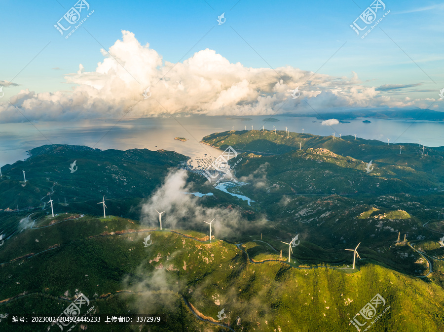 江门上川岛风力发电日出