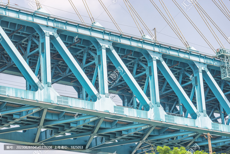 重庆小南海蓝色铁路桥风光