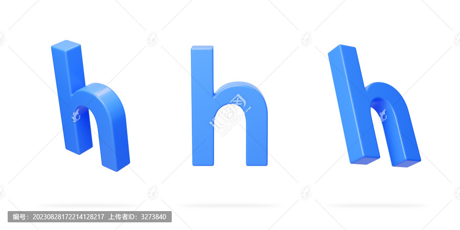 英文字母h拼音拼写语言3D