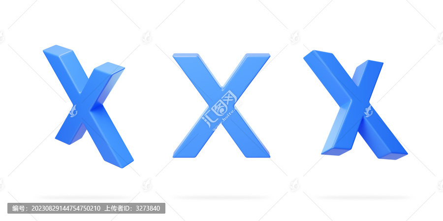 英文字母X拼音拼写语言3D