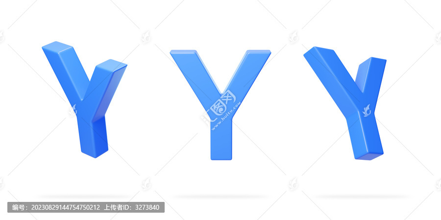 英文字母Y拼音拼写语言3D