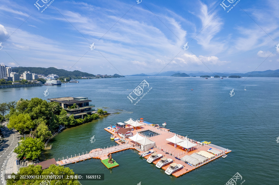 航拍千岛湖风景区夏日风光