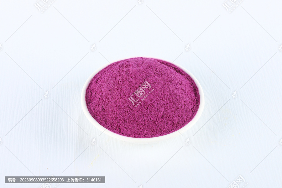 紫薯粉白底图紫薯粉特写