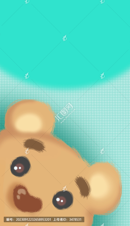 宝贝棕熊手机锁屏壁纸