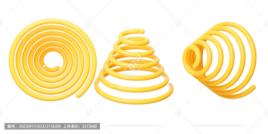 辅助衬托元素点缀蚊香素材3D