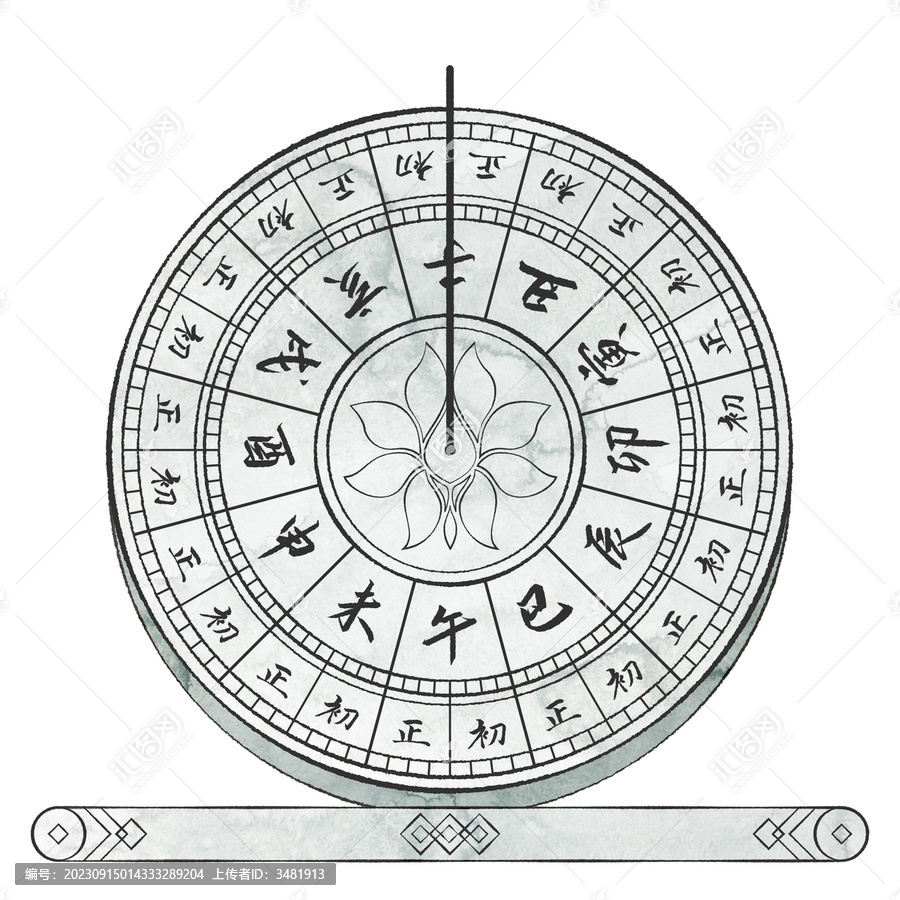 中国传统计时日晷素材