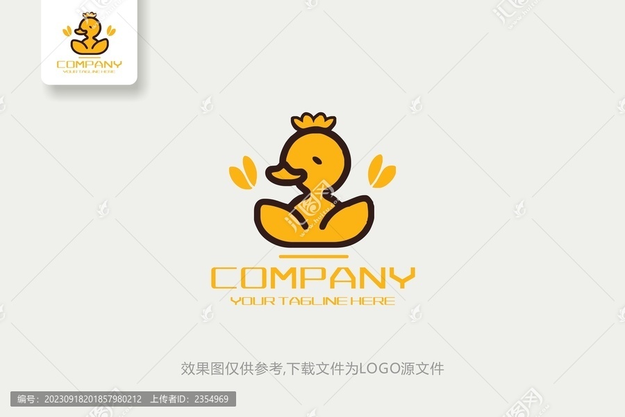 卡通小鸭子logo
