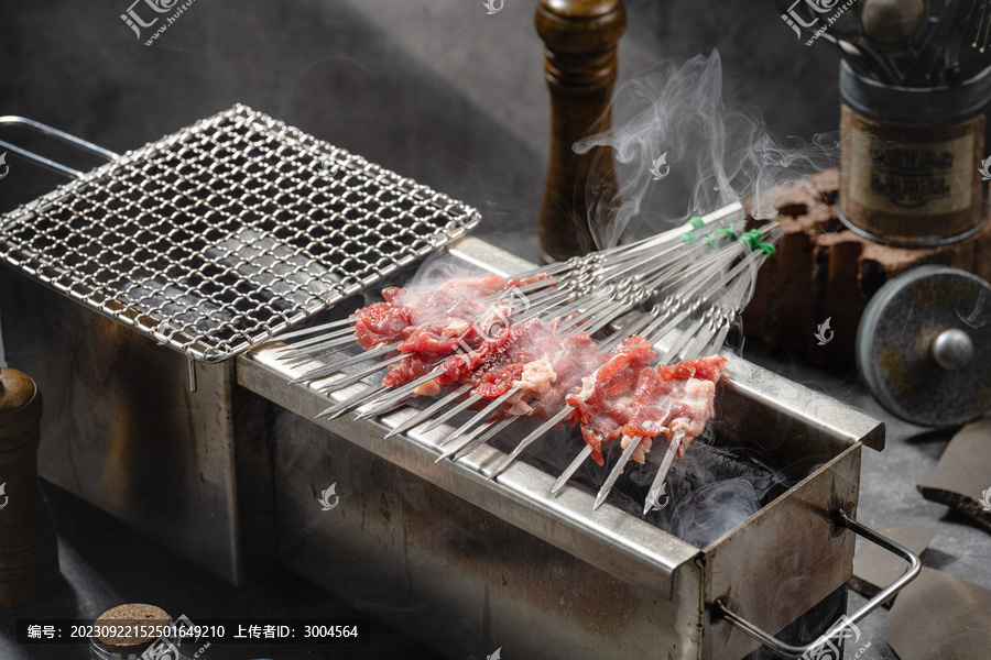 东北小炉子烧烤牛肉串