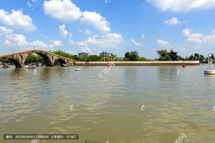 京杭大运河明代古石桥长虹桥