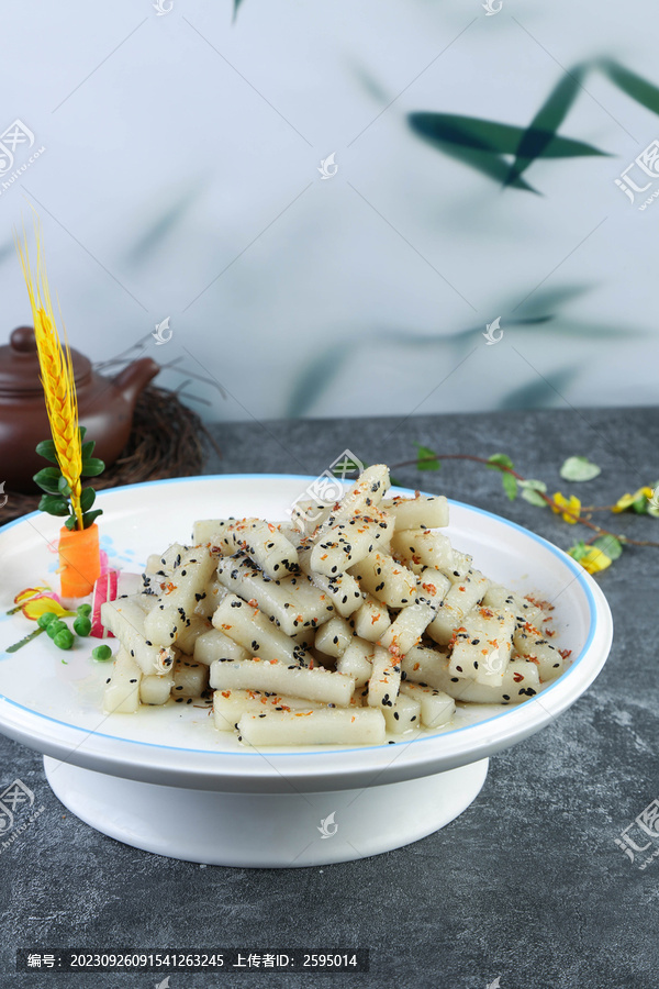 桂花芝麻炒年糕