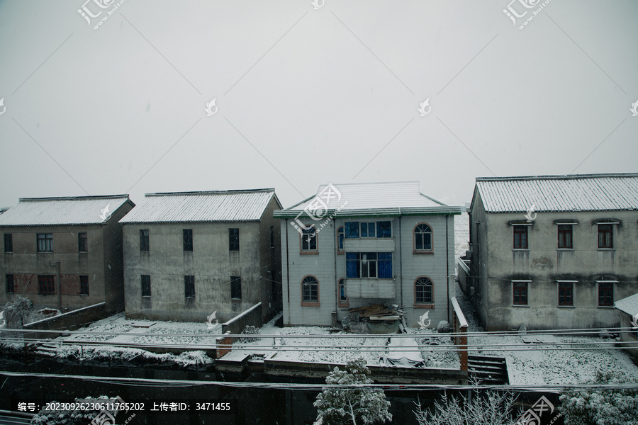 江南乡村雪景