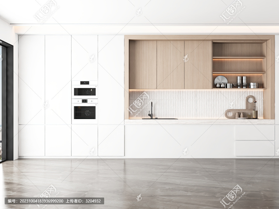 现代极简厨房背景墙