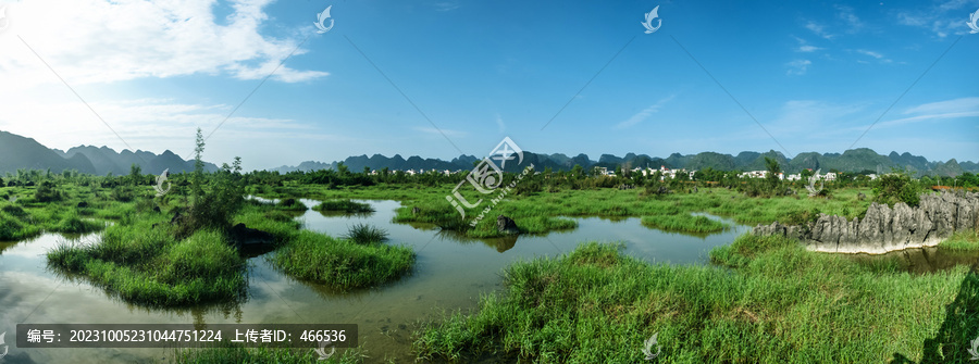 广西都安澄江国家湿地公园全景