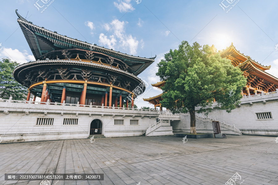中国广西柳州文庙中式传统建筑