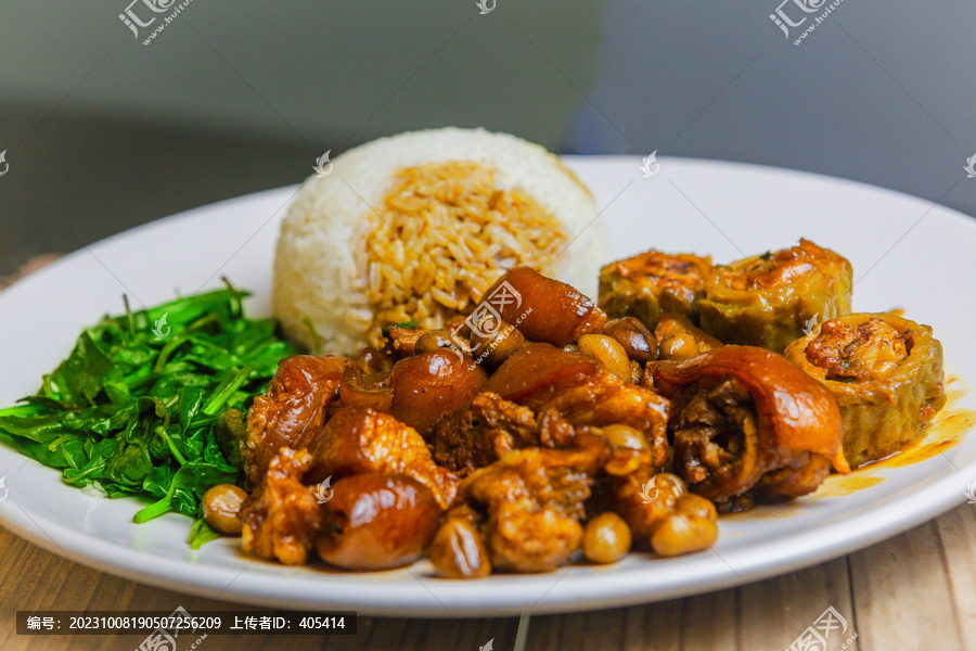 外卖花生猪脚饭快餐