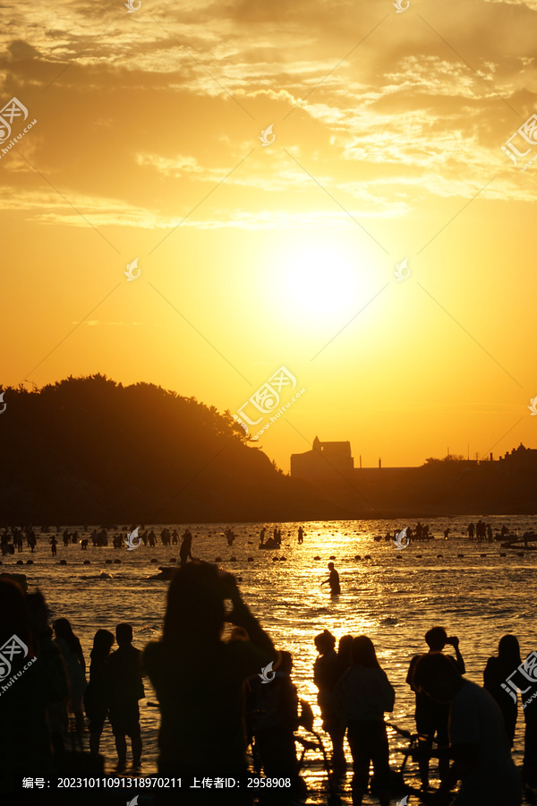 海边落日