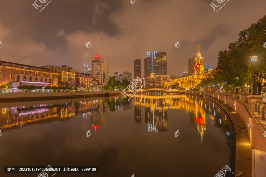 上海苏州河畔城市风景