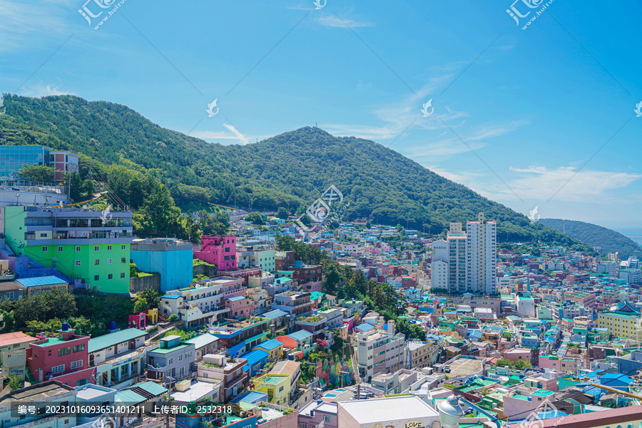 城镇釜山甘川文化村韩国旅游