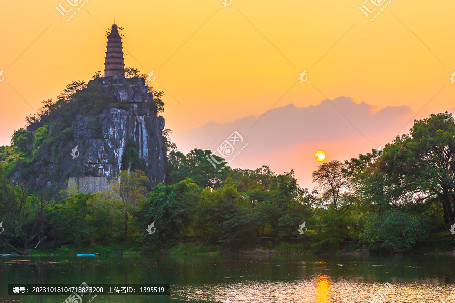 桂林塔山夕照