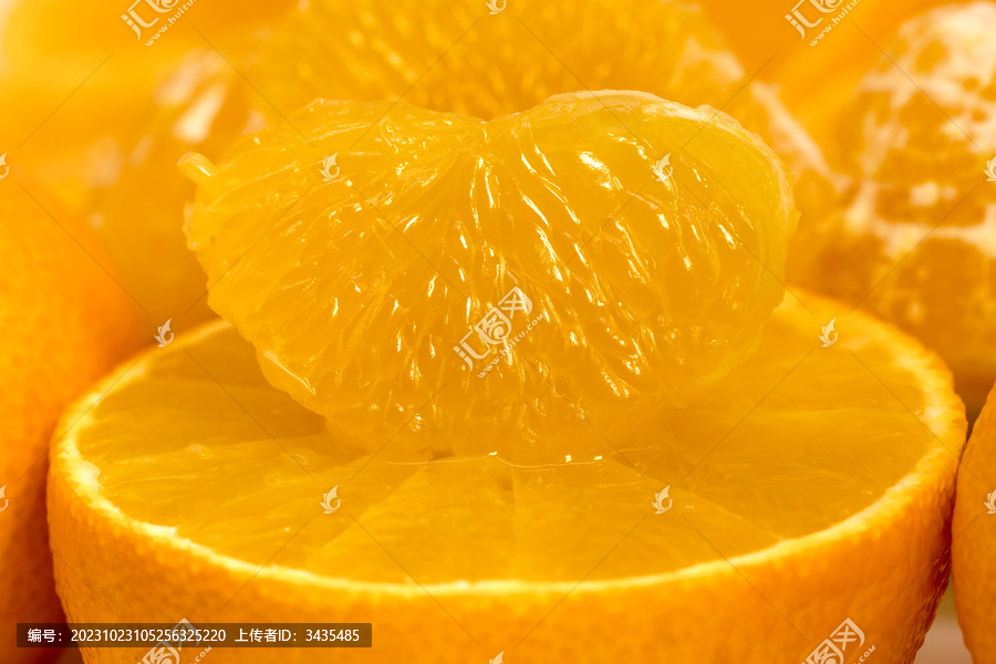 一瓣橘子特写