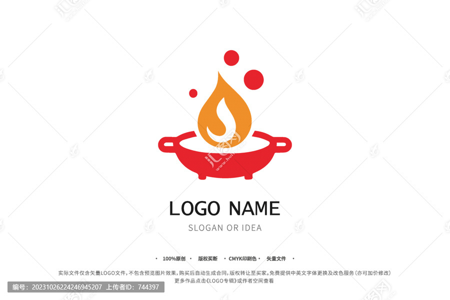 火锅图案LOGO火辣