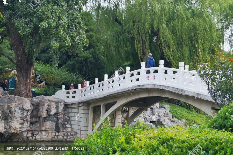 北京紫竹院公园湖景