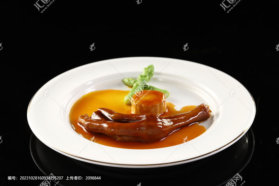 法国鹅掌配白灵菇