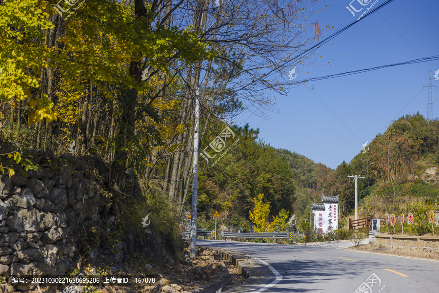 秋天的山路