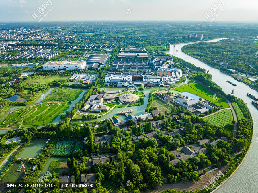 乌镇乌村航拍大景