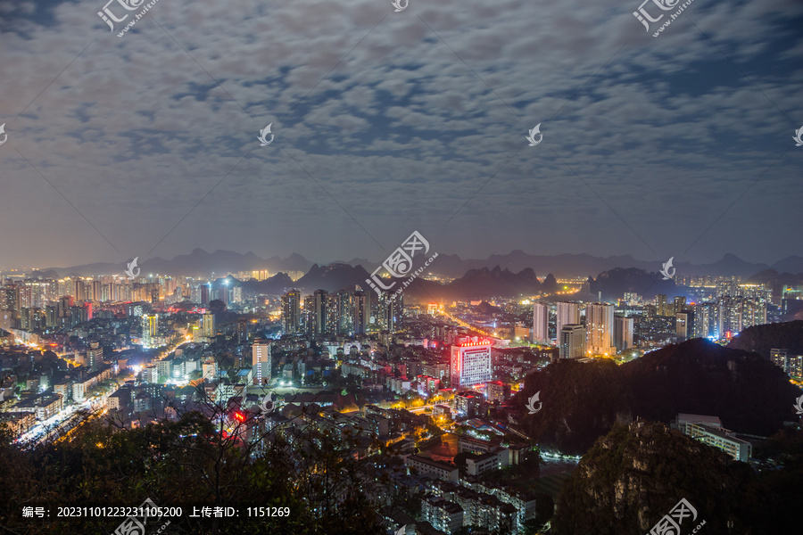 柳州鱼峰区夜景