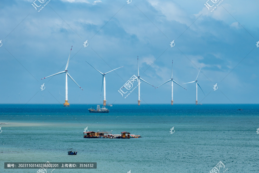 平潭风车海景