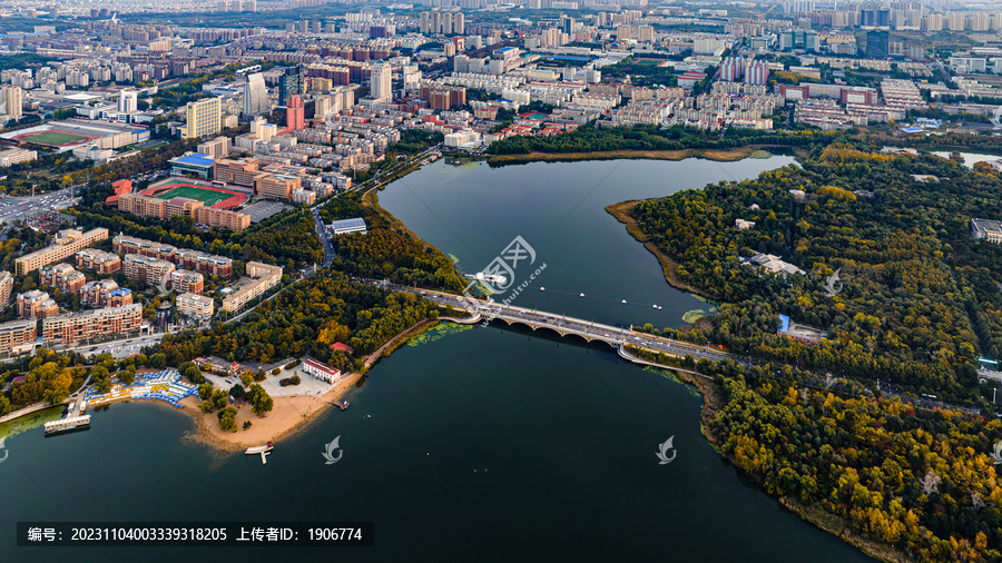 长春南湖公园南湖大桥风景