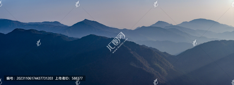 杭州临安指南村山峦高山晨曦