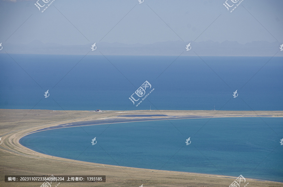 青海湖绝美风光海天一色