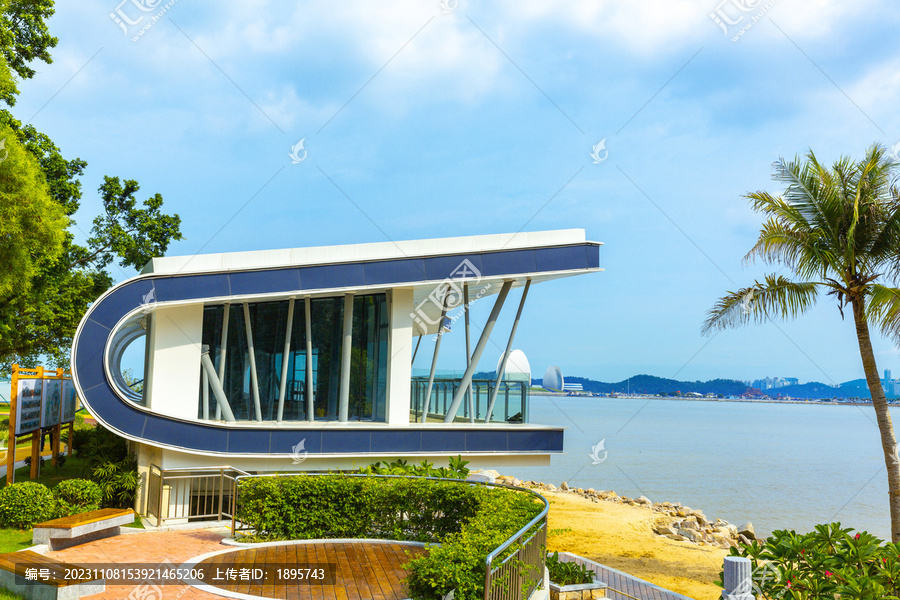 珠海香洲海边建筑风光