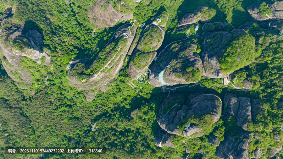 航拍河源旅游霍山丹霞地貌