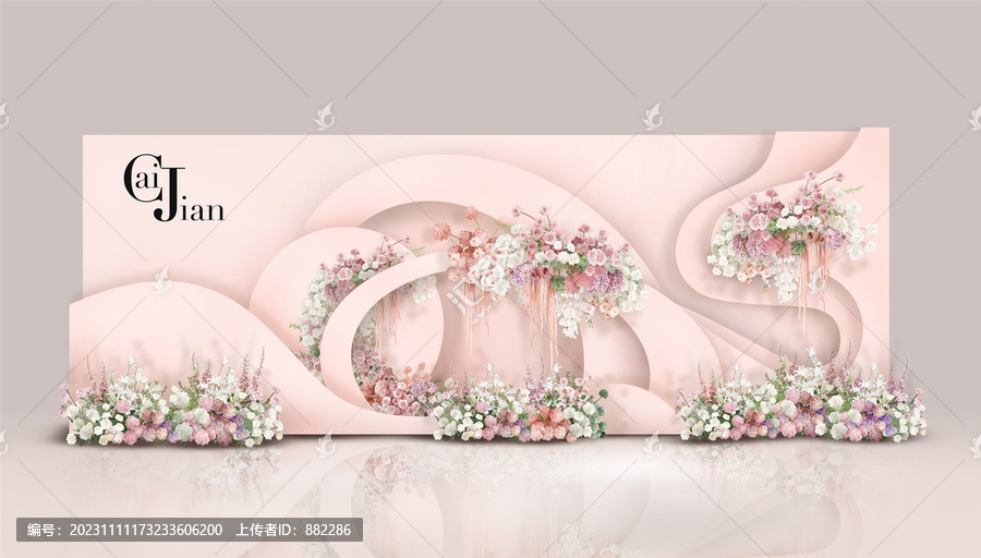 秀场风粉色婚礼设计效果图