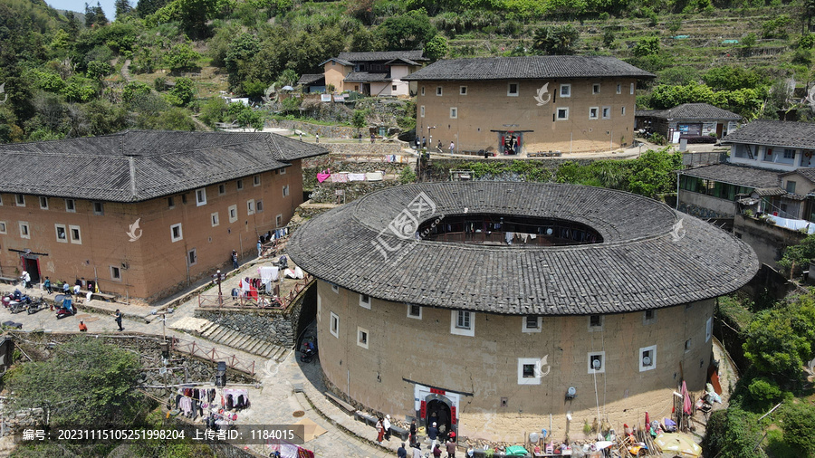 航拍福建南靖土楼