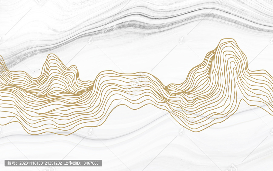 金色线条大理石背景墙