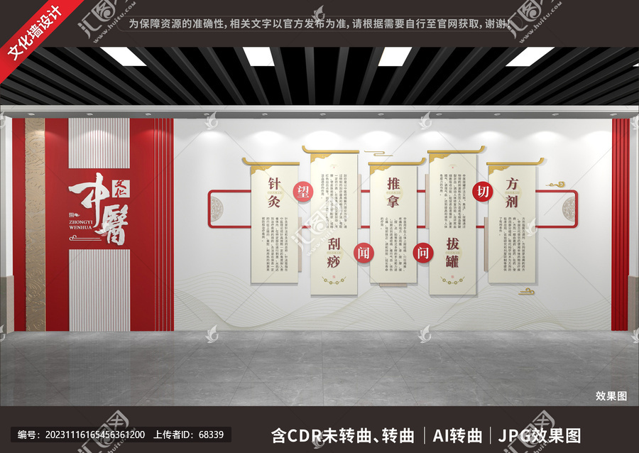 中医文化展厅展示文化墙