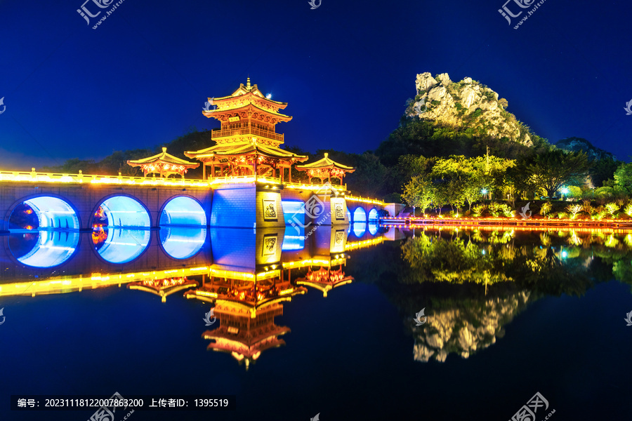 桂林临桂山水公园夜景